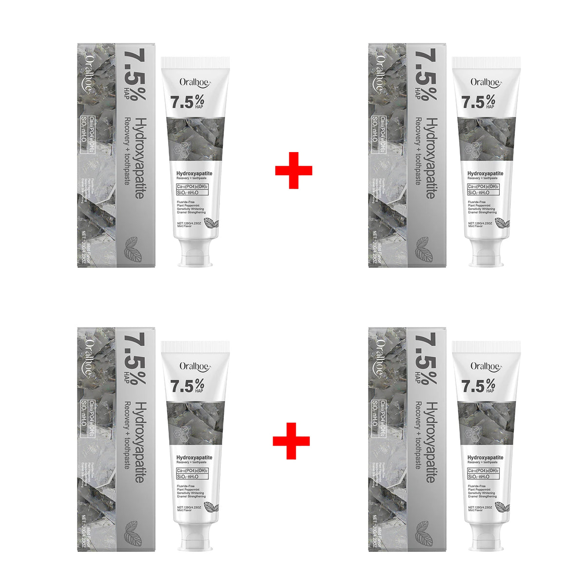 Oralhoe 7.5% Hydroxyapatite Toothpaste Enamel Repair