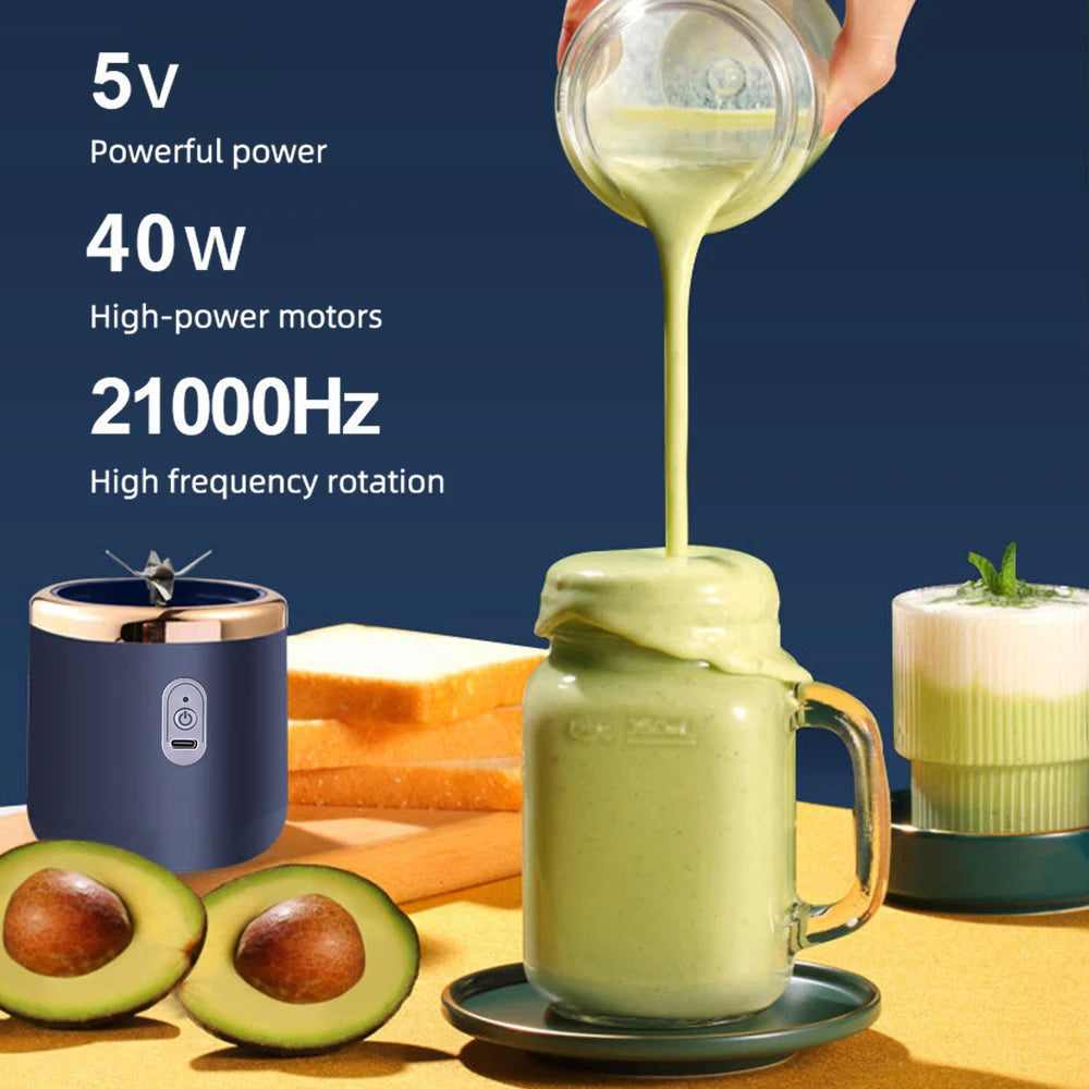Portable Electric Juicer Cup Wireless Mini Fruit Blender - 3