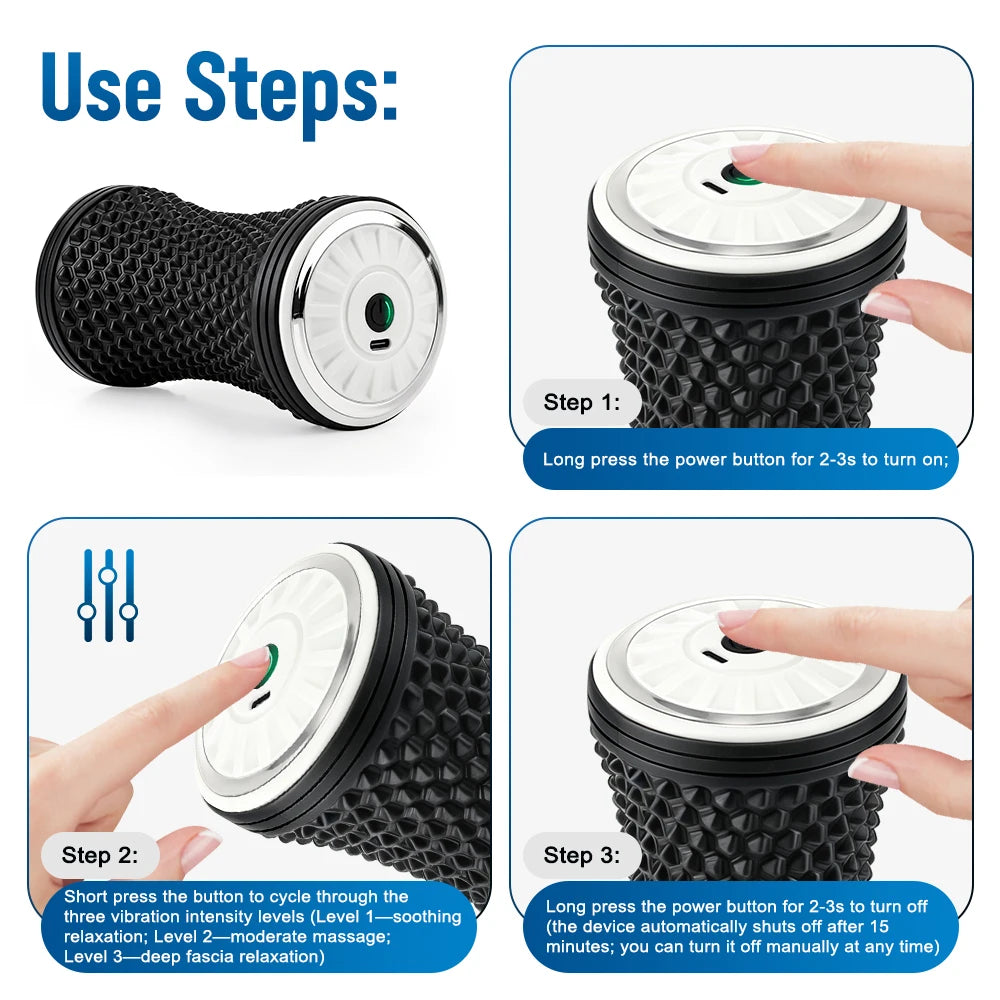 Electric Vibrating Massage Roller Muscle Recovery Tool