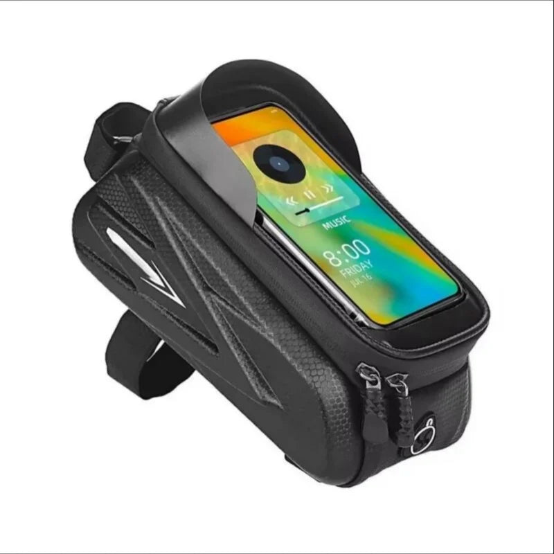 Waterproof Bike Phone Bag MTB Top Tube Frame Pouch with Touch Screen - 9