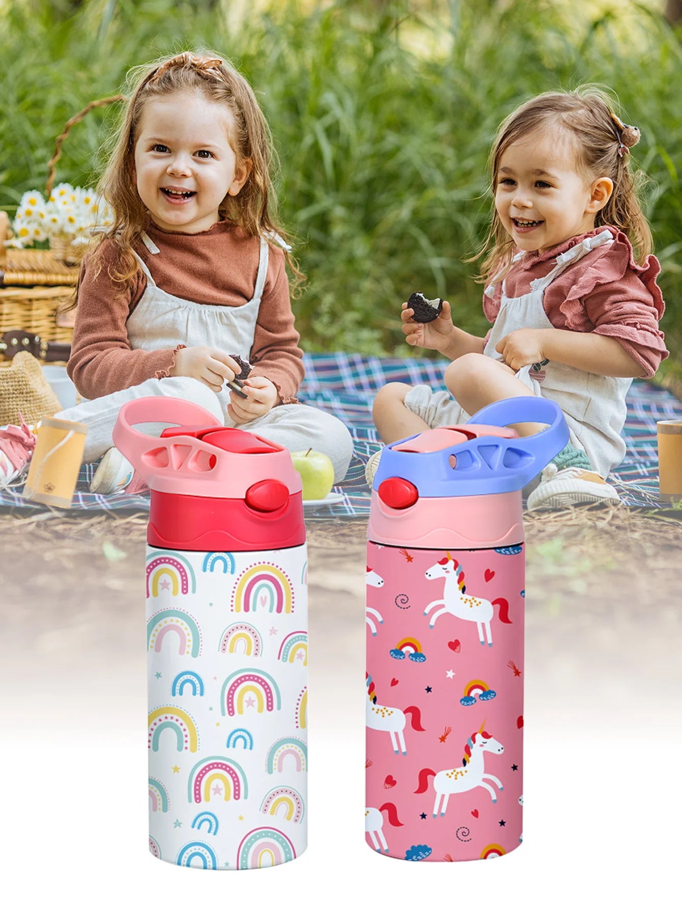 350ml Cartoon Insulated Stainless Steel Water Bottle Kids Vacuum Flask - 8