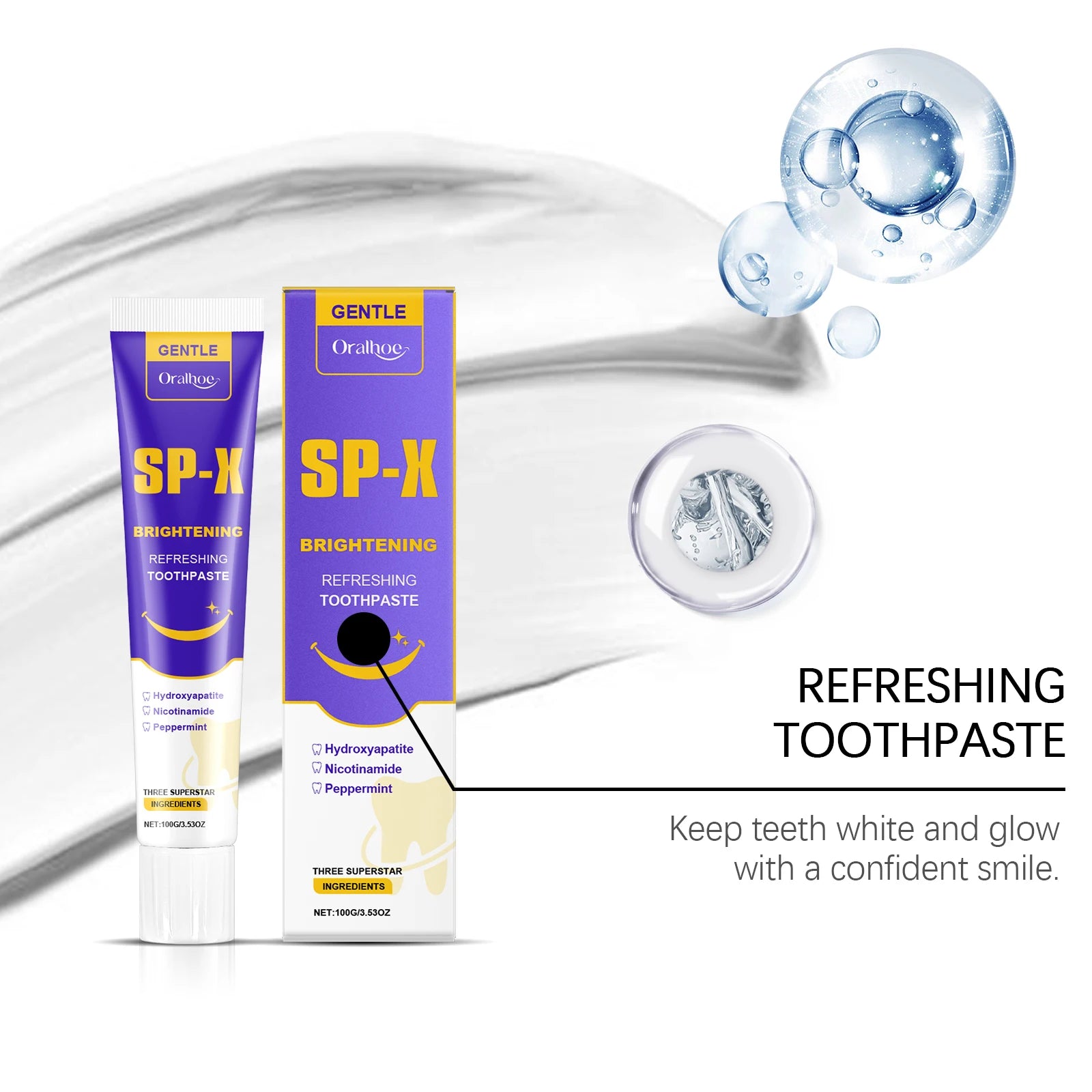 Sp X Brightening Toothpaste Teeth Whitening Stain Removal Enamel Care - 5