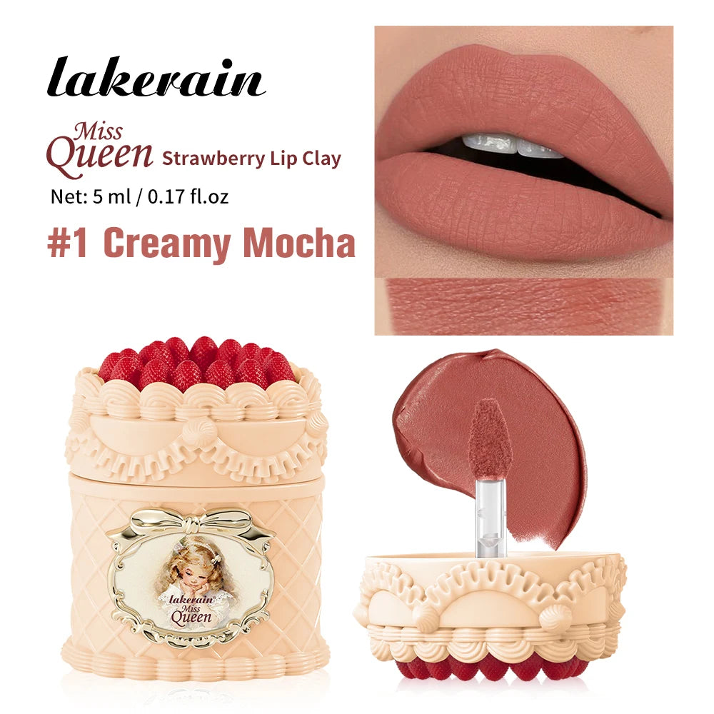 Strawberry Cake Lip Mud Matte Velvet Lipstick - 22