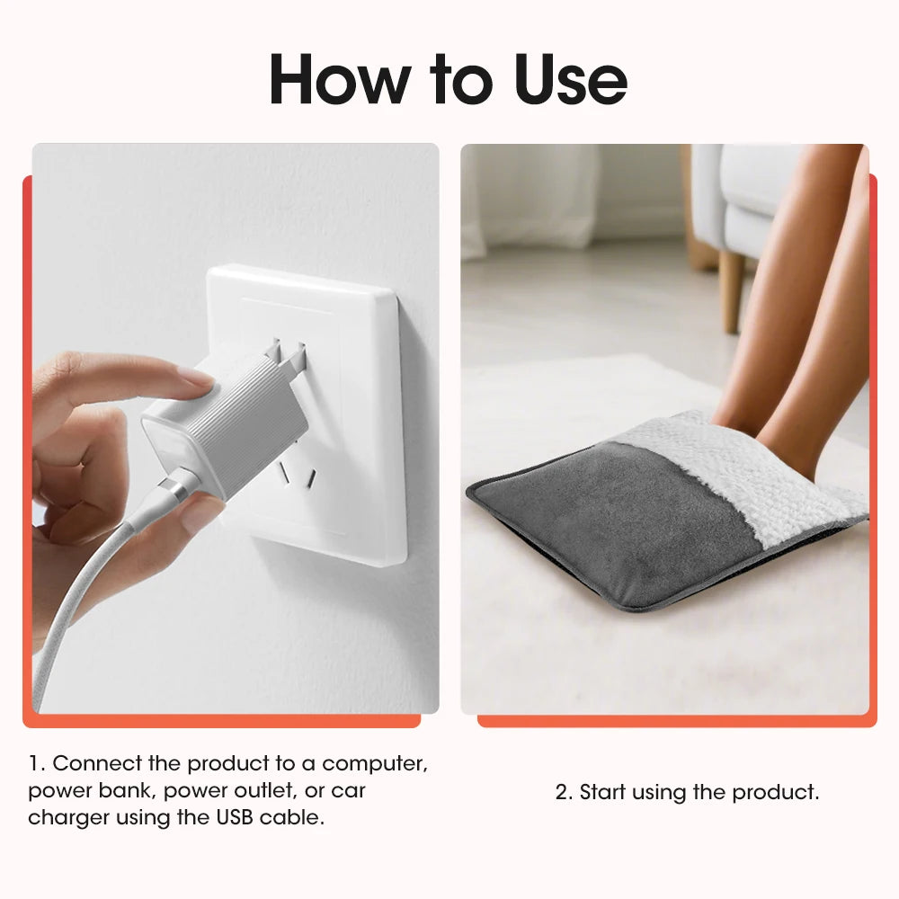 USB Electric Foot Warmer Heating Pad