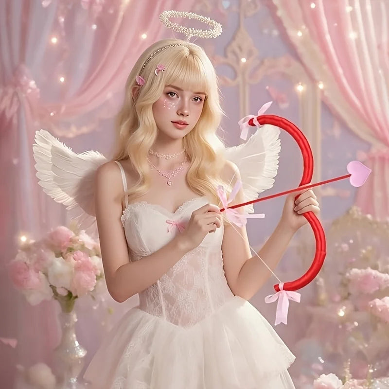 2pc Cupid Bow and Arrow Set Valentine Costume Cosplay Photo Props
