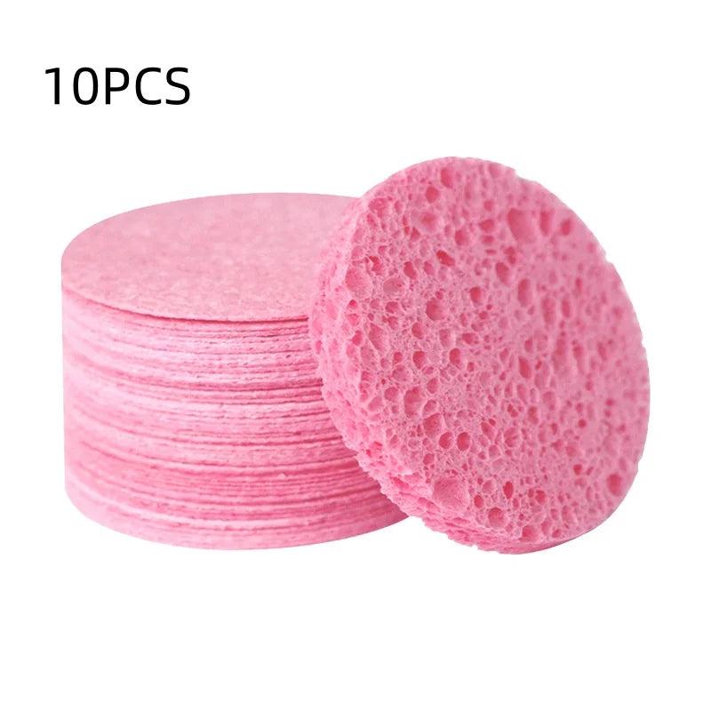 Compressed Facial Sponges - Natural Wood Pulp Makeup Remover & Exfoliator