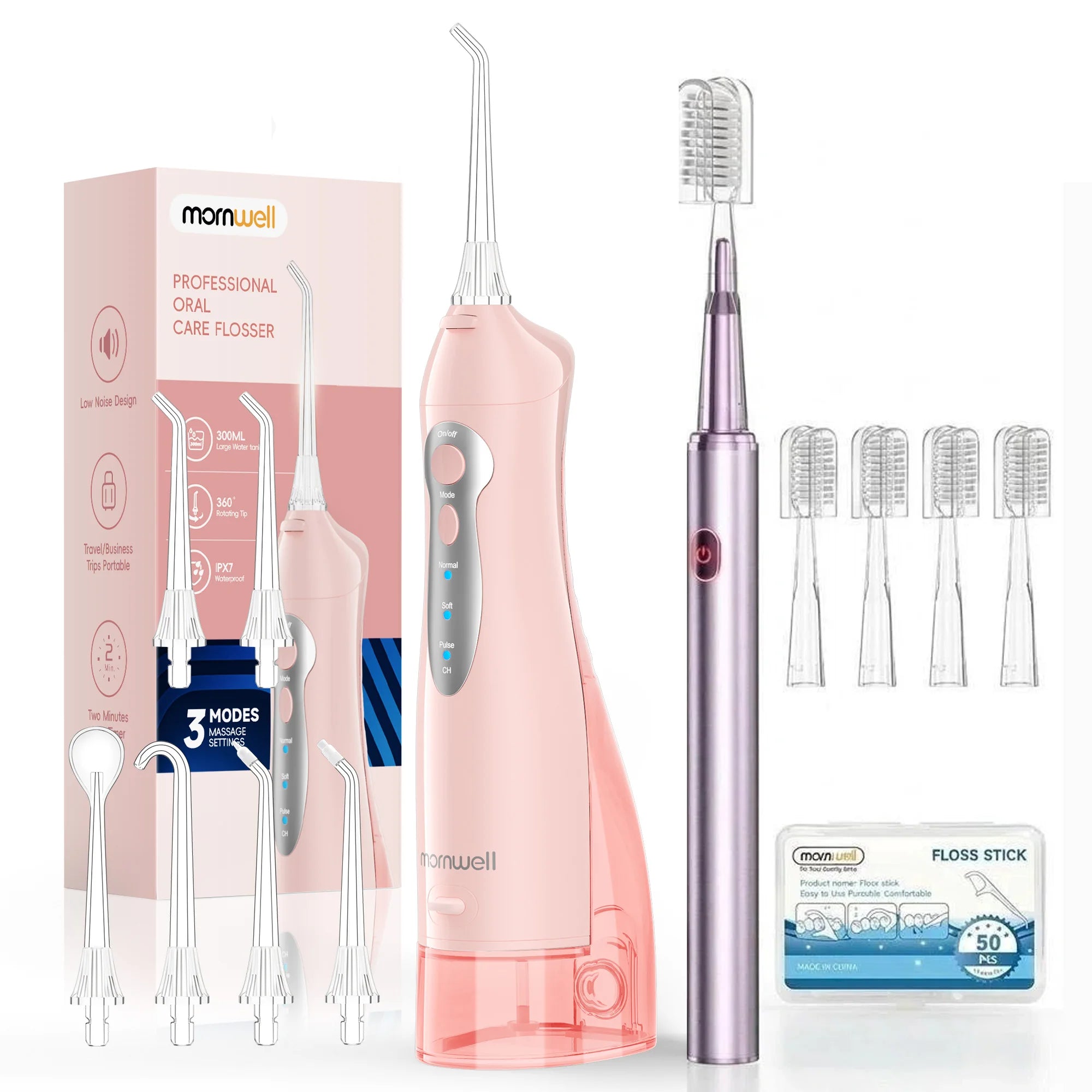 Portable Water Flosser Electric Toothbrush Oral Irrigator Set - 22
