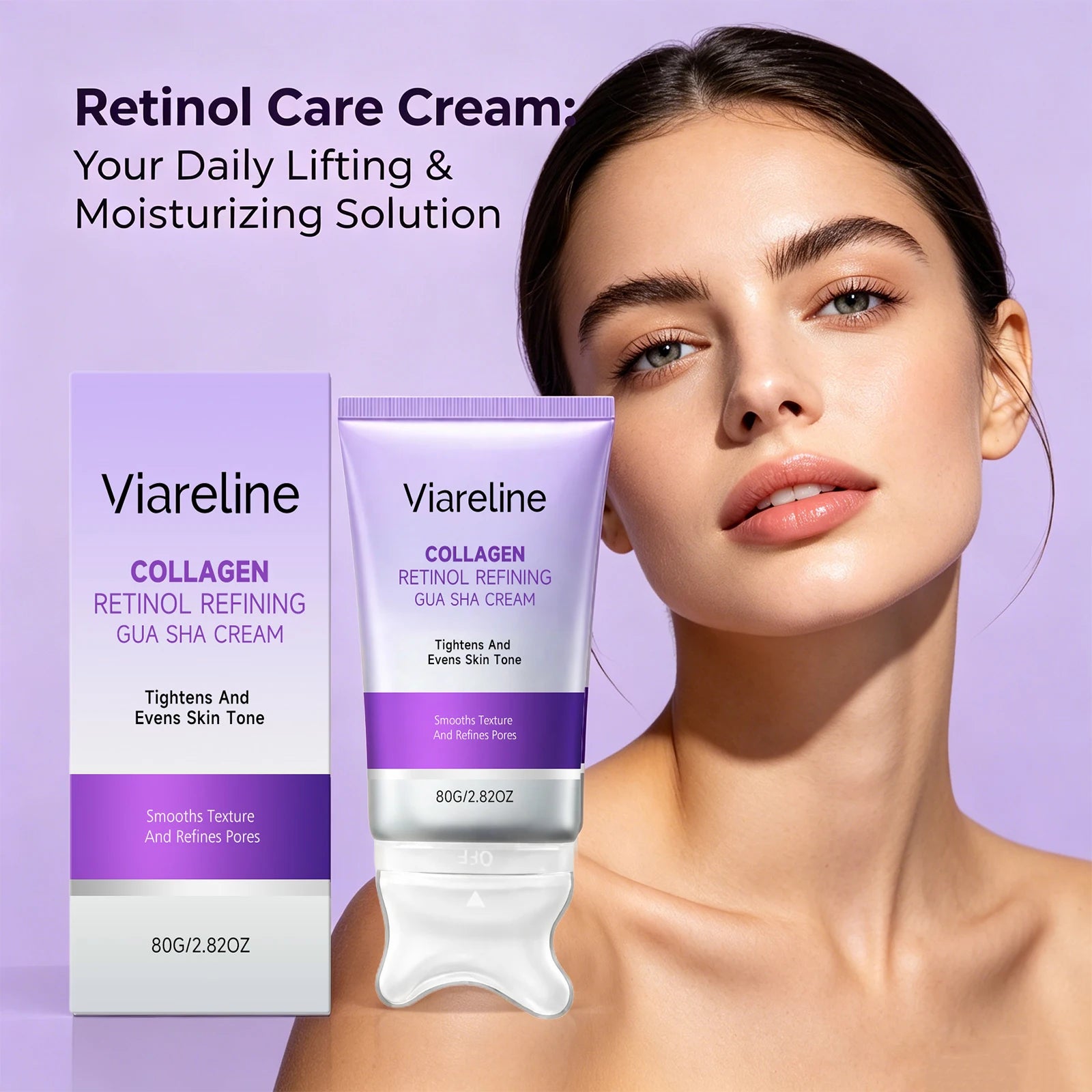 Collagen Retinol Gua Sha Cream Face Tightening Lifting Skincare - 1