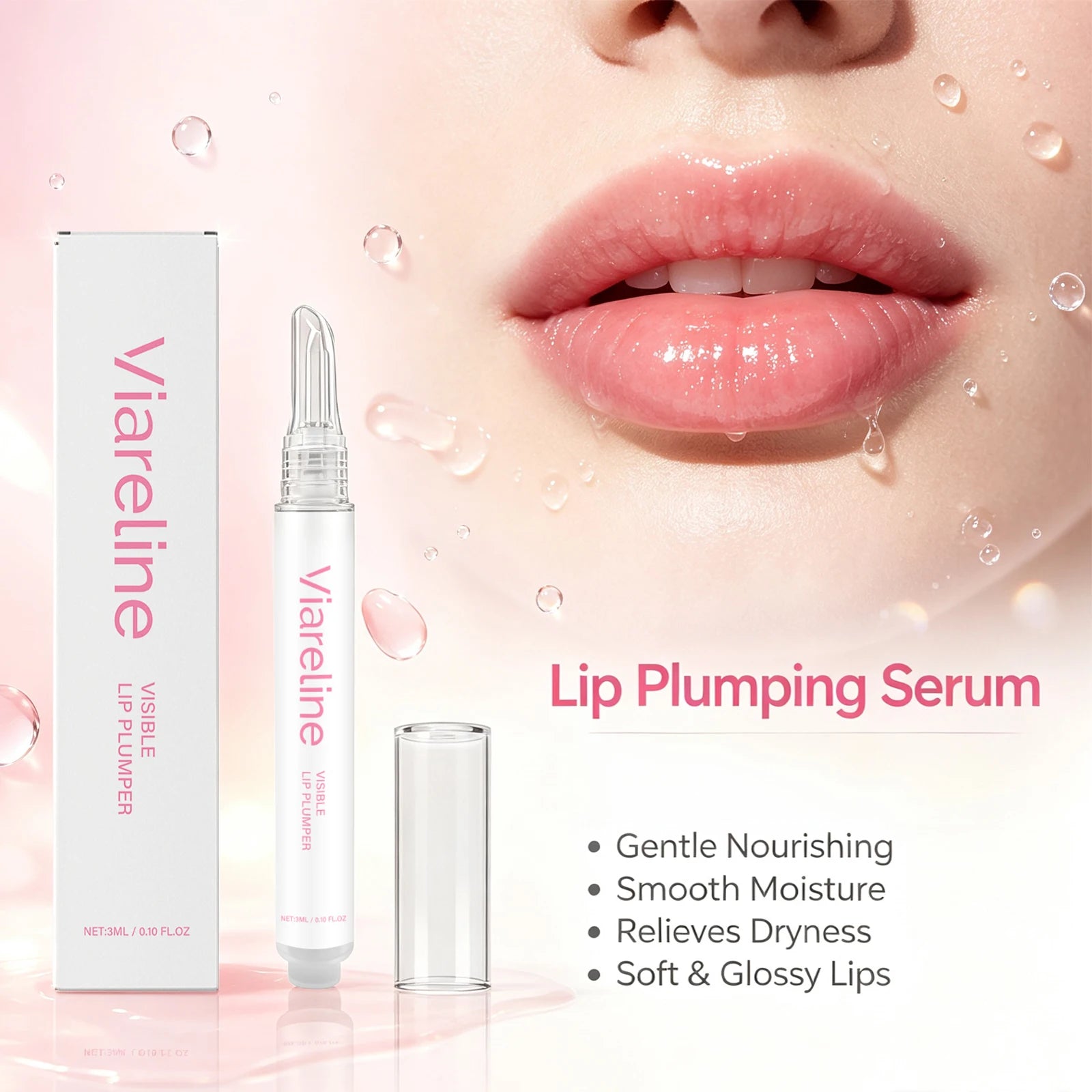 VIARELINE Hydrating Lip Plumper Gloss & Smoothing Serum - 3