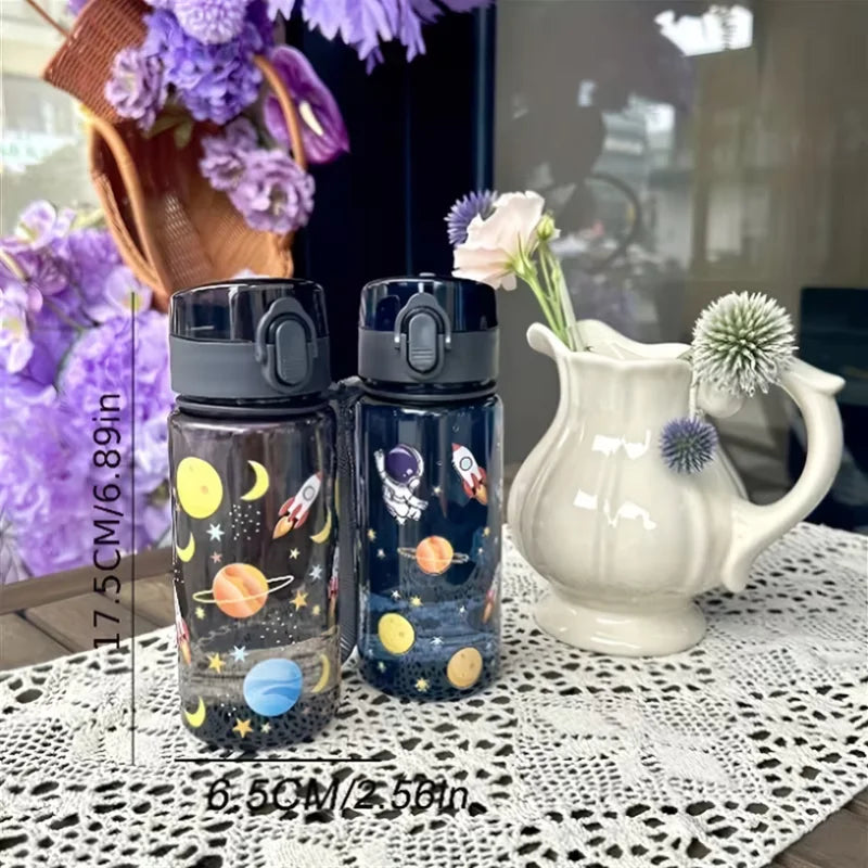 400ml Portable Water Bottle Cute 3D Printed Sport Drinkware with Strap