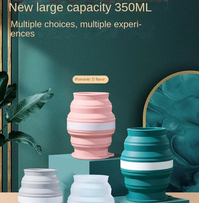 Portable Silicone Collapsible Cup Foldable Travel Mug for Hot Drinks