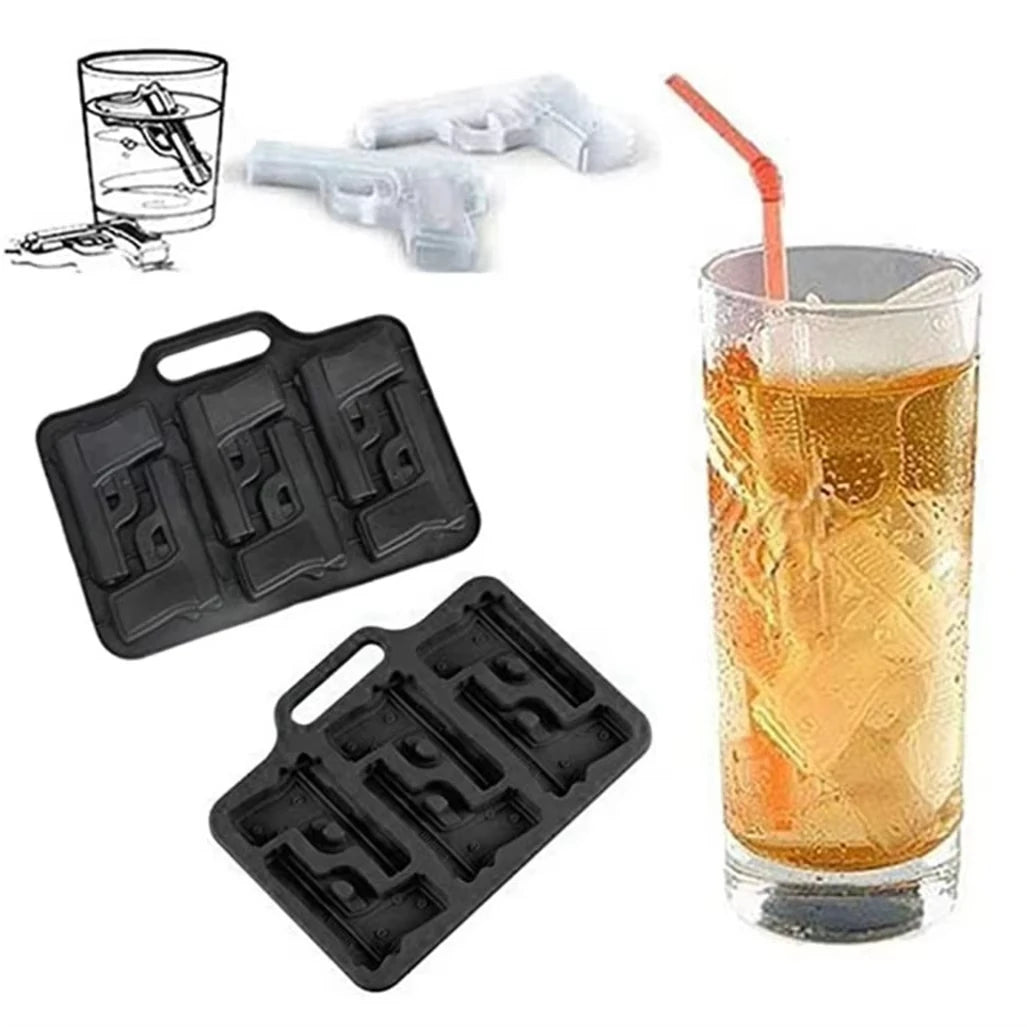 Bullet Ice Cube Tray Silicone Mold for Whiskey Cocktails and Parties