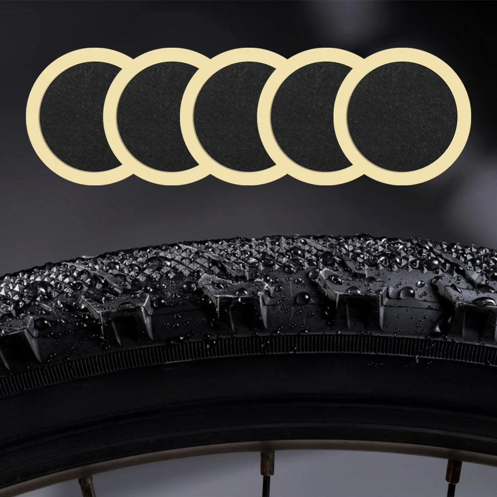 Bicycle Tire Repair Patches Glue Free Inner Tube Puncture Fix Kit