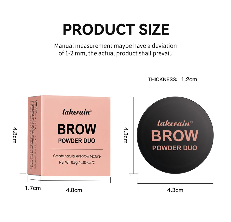 Two-Color Eyebrow Powder Long Lasting Contour and Nose Shadow Makeup