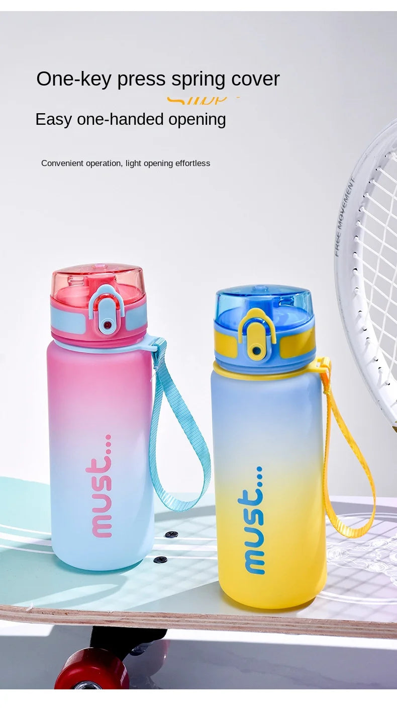 Fantia Gradient Sports Water Bottle Leakproof Fitness Gym Drinking Cup - 11