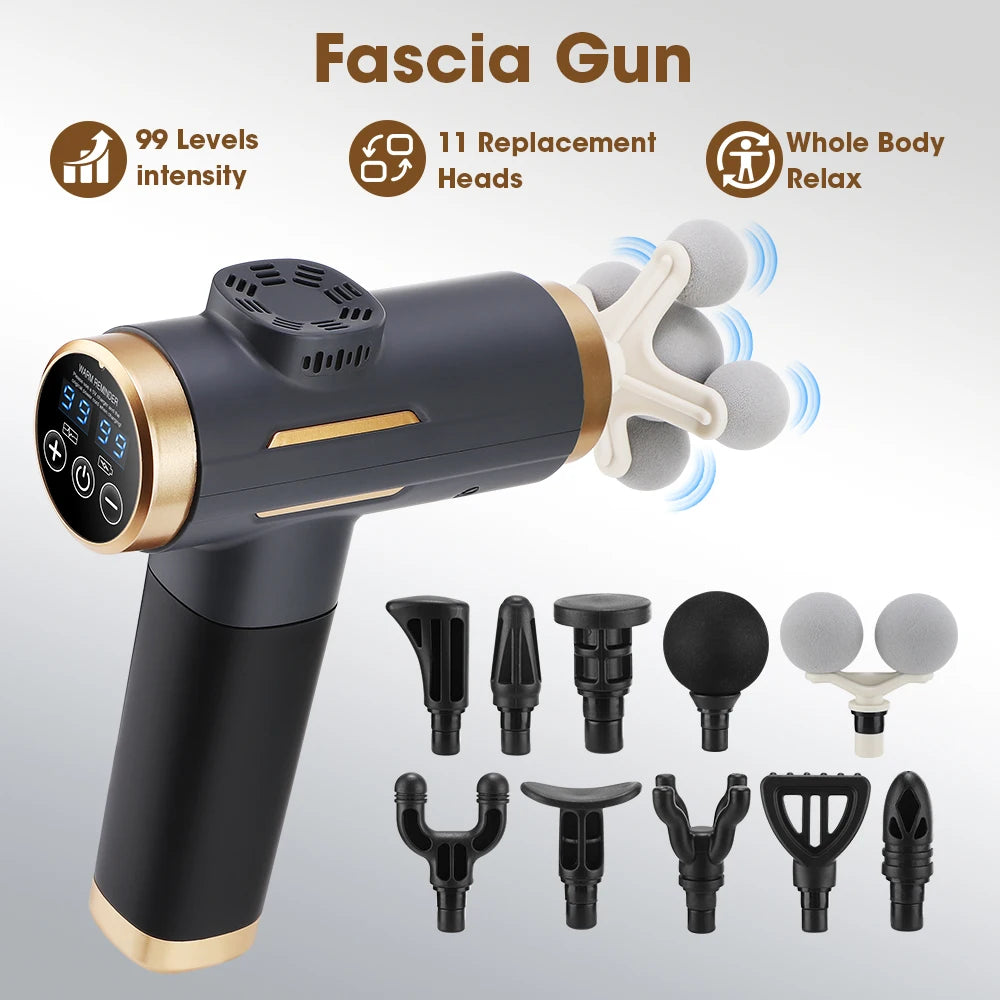 Electric Massage Gun 99 Level Deep Tissue Muscle Fascia Massager