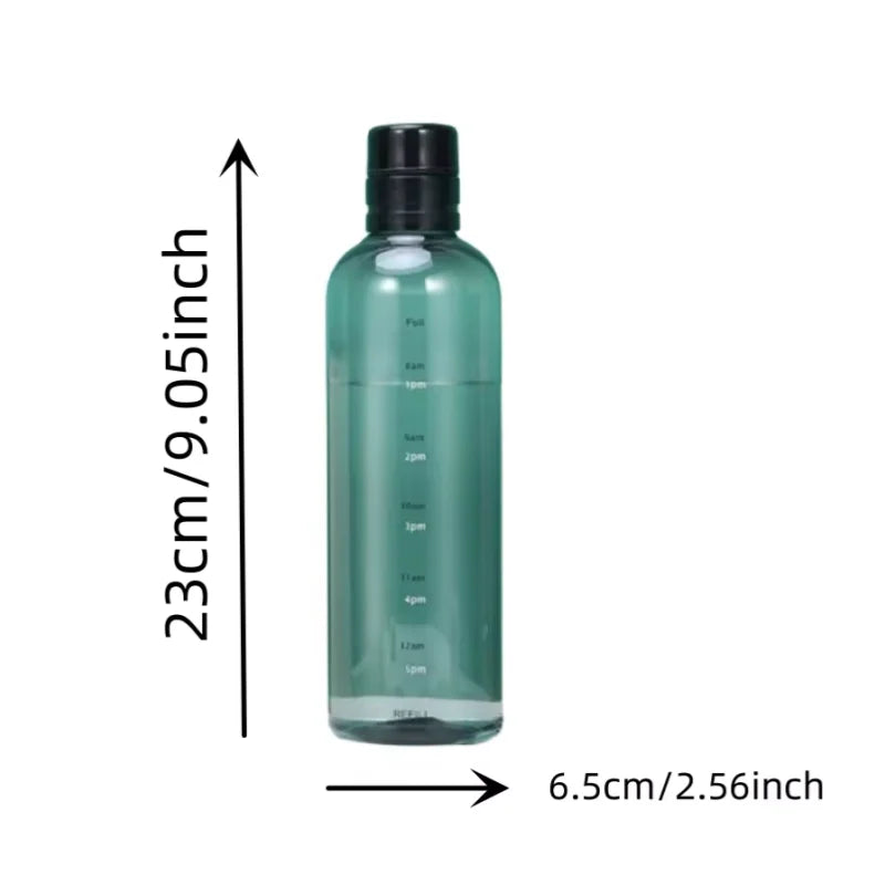 Time Marker Water Bottle Motivational Sports Hydration Jug 500ml 700ml