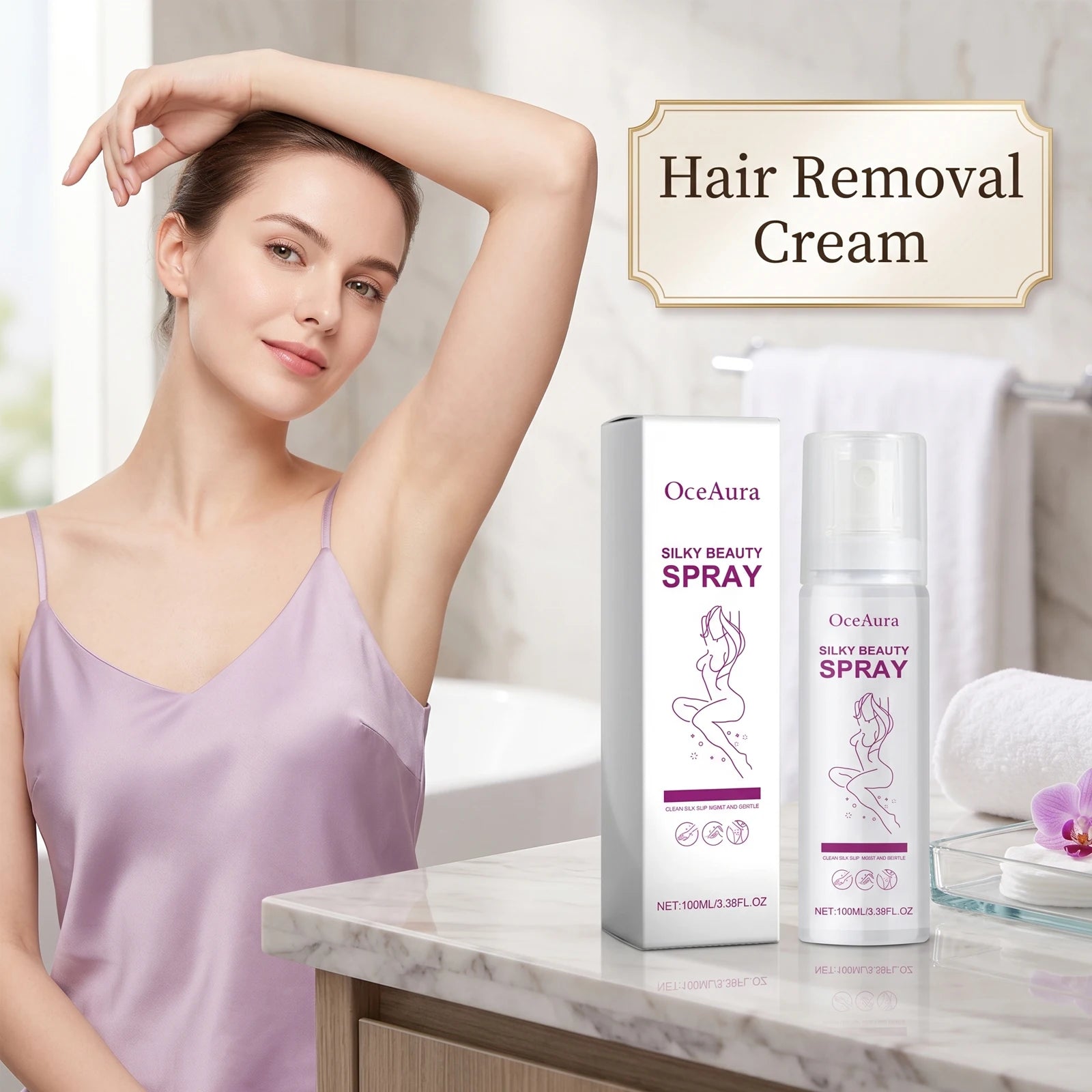 OceAura Body Hair Removal Spray Depilatory Mousse - 5