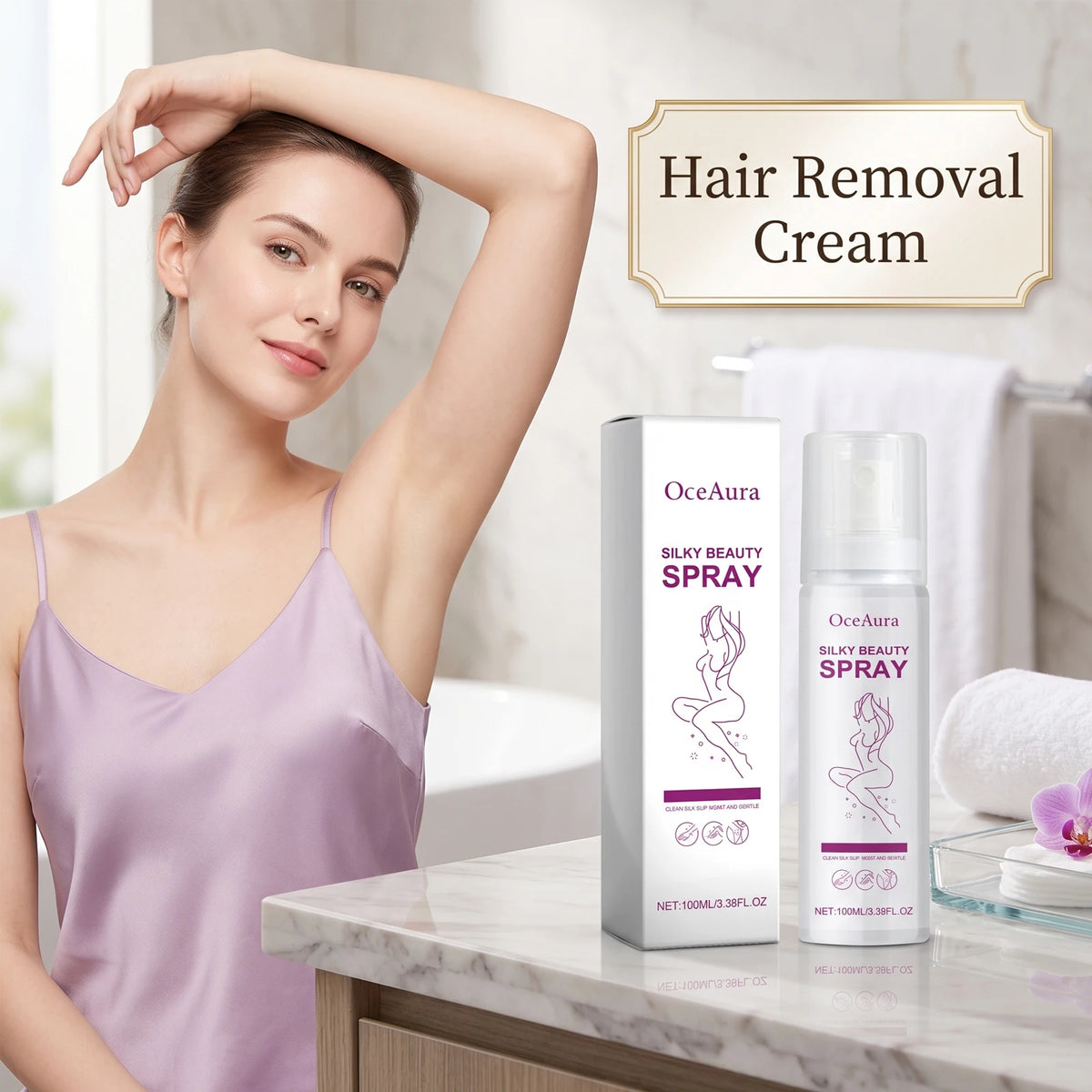 OceAura Body Hair Removal Spray Depilatory Mousse