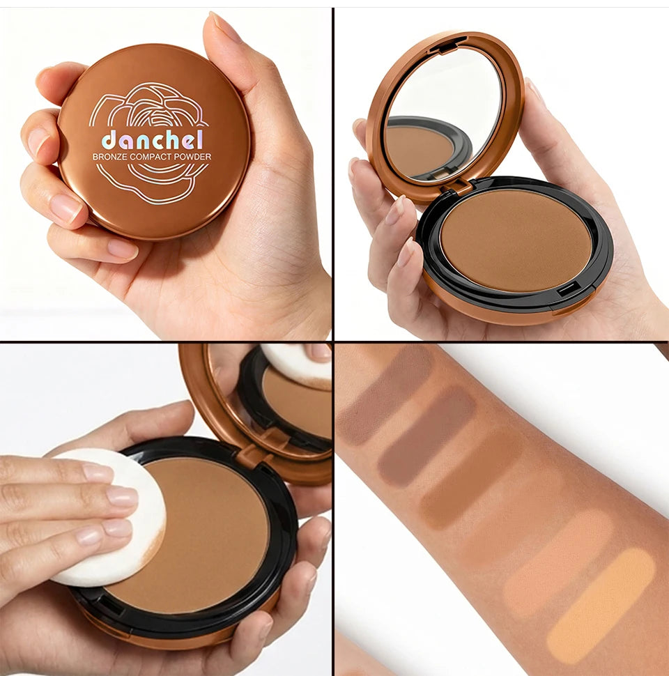 Matte Bronze Compact Powder Natural Setting Makeup - 17