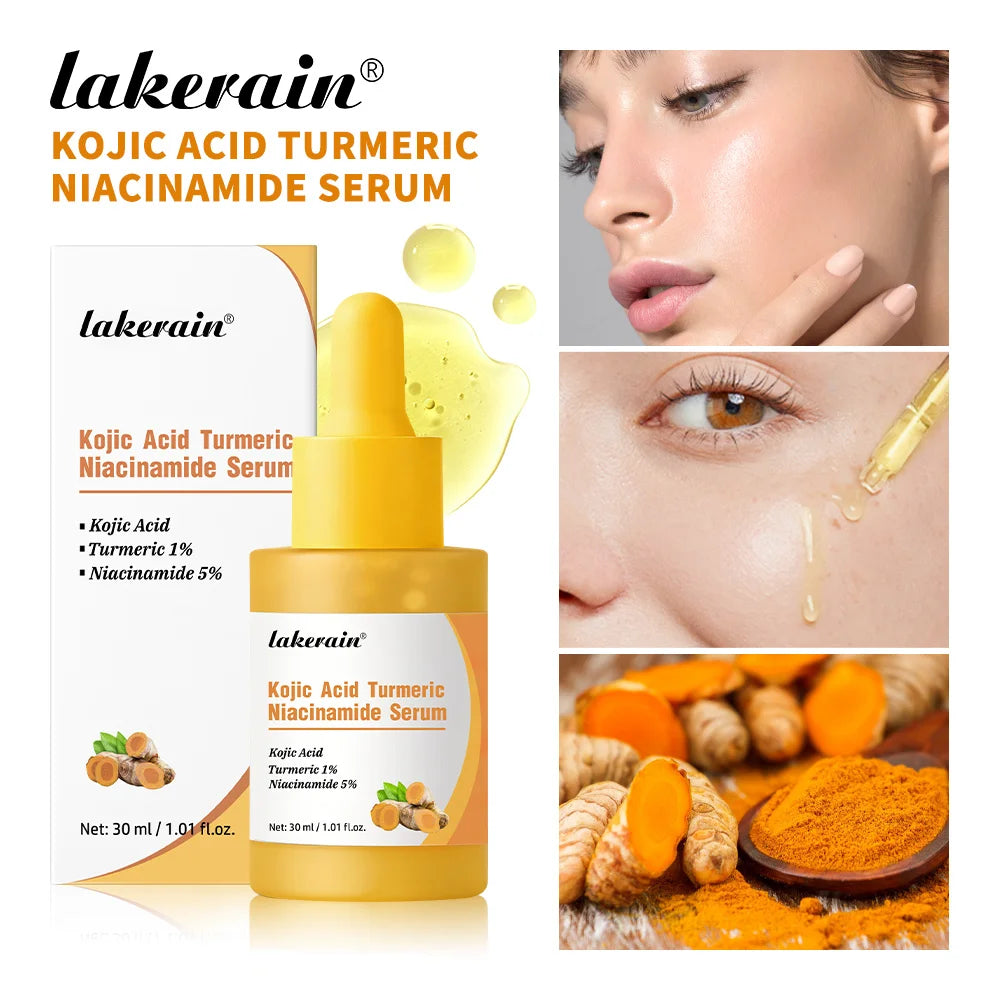 Lakerain Kojic Acid Turmeric Niacinamide Face Serum Brightening Oil - 1