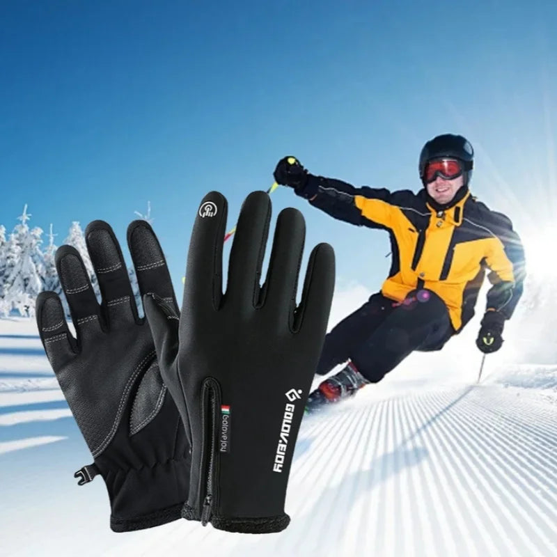 Waterproof Winter Cycling Gloves Touch Screen Thermal Warm Gloves - 1