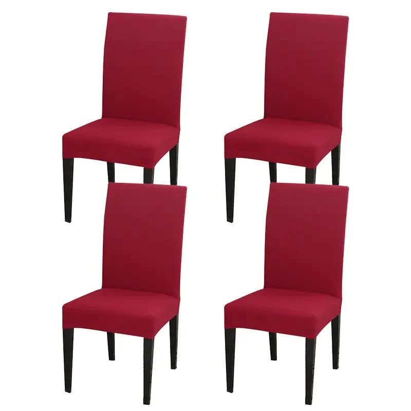 Elastic Dining Chair Covers Set Soft Stretch Slipcovers for Home Hotel - 15