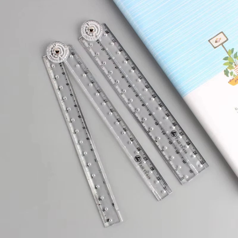 Folding Protractor Ruler Transparent Angle Measuring Tool for Students - 8