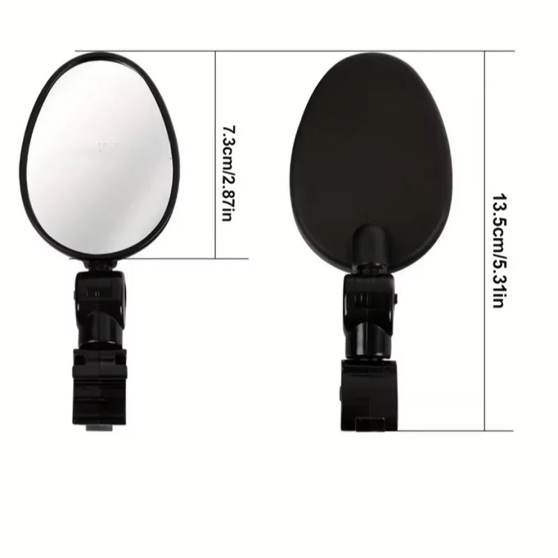 Adjustable Bike Mirror 360 Rotation Cycling Handlebar Rear View Accessory