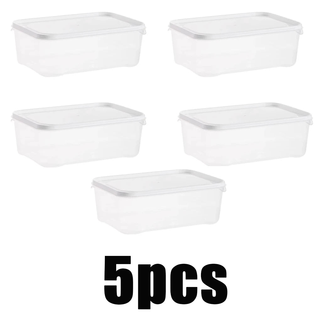Clear Refrigerator Storage Box Food Preservation Kitchen Organizer Set - 13