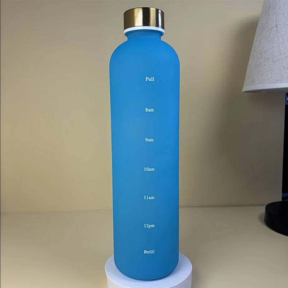 1L Motivational Water Bottle with Time Marker Leakproof Sports Jug - 17
