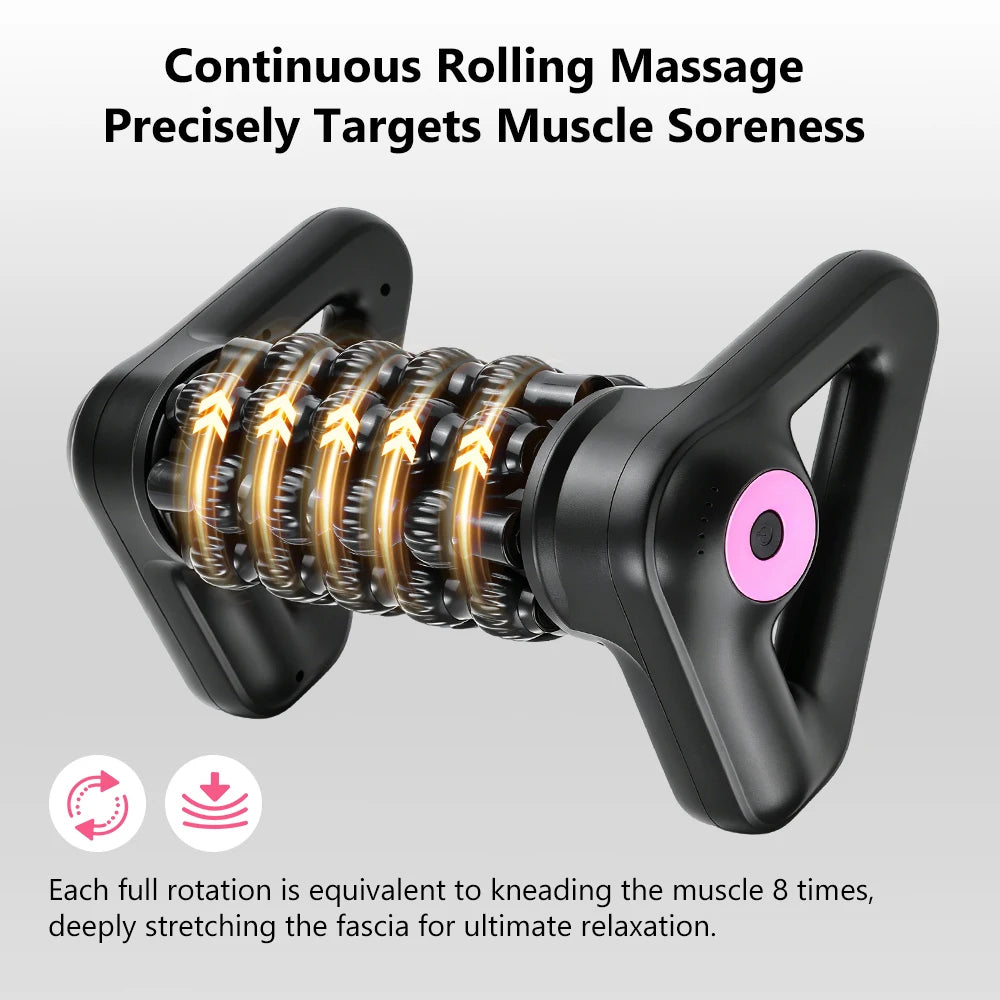 Electric Fascia Roller Muscle Massager Deep Tissue Body Roller - 8