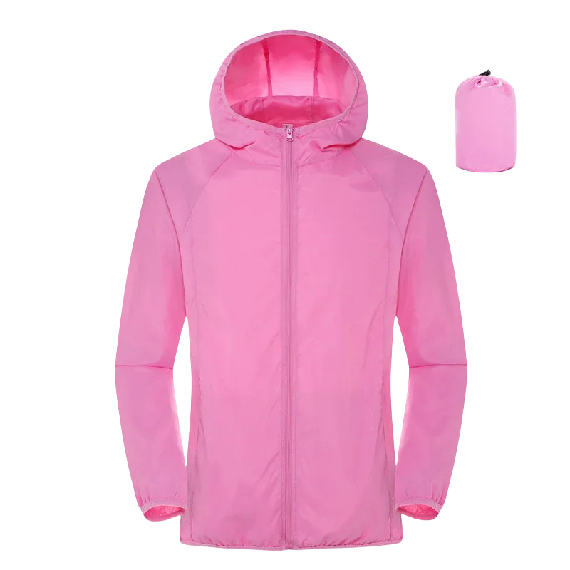 Unisex Lightweight Rain Jacket Waterproof Sun Protection Windbreaker - 9