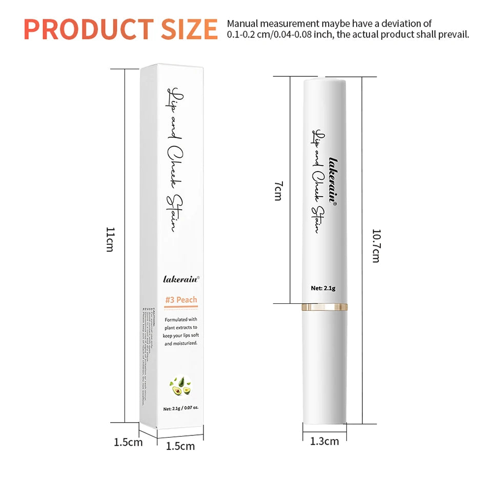 pH Activated Lip And Cheek Stain Natural Color Change Hydrating Tint
