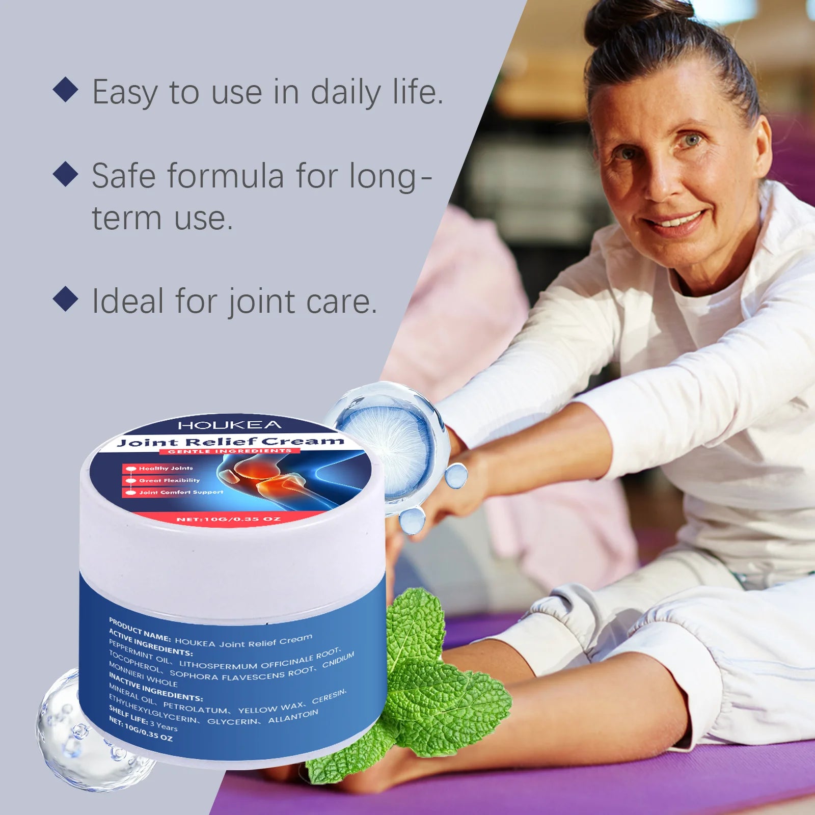 Joint Relief Massage Cream Hand Foot Leg Soothing Joint Pain Lotion - 9