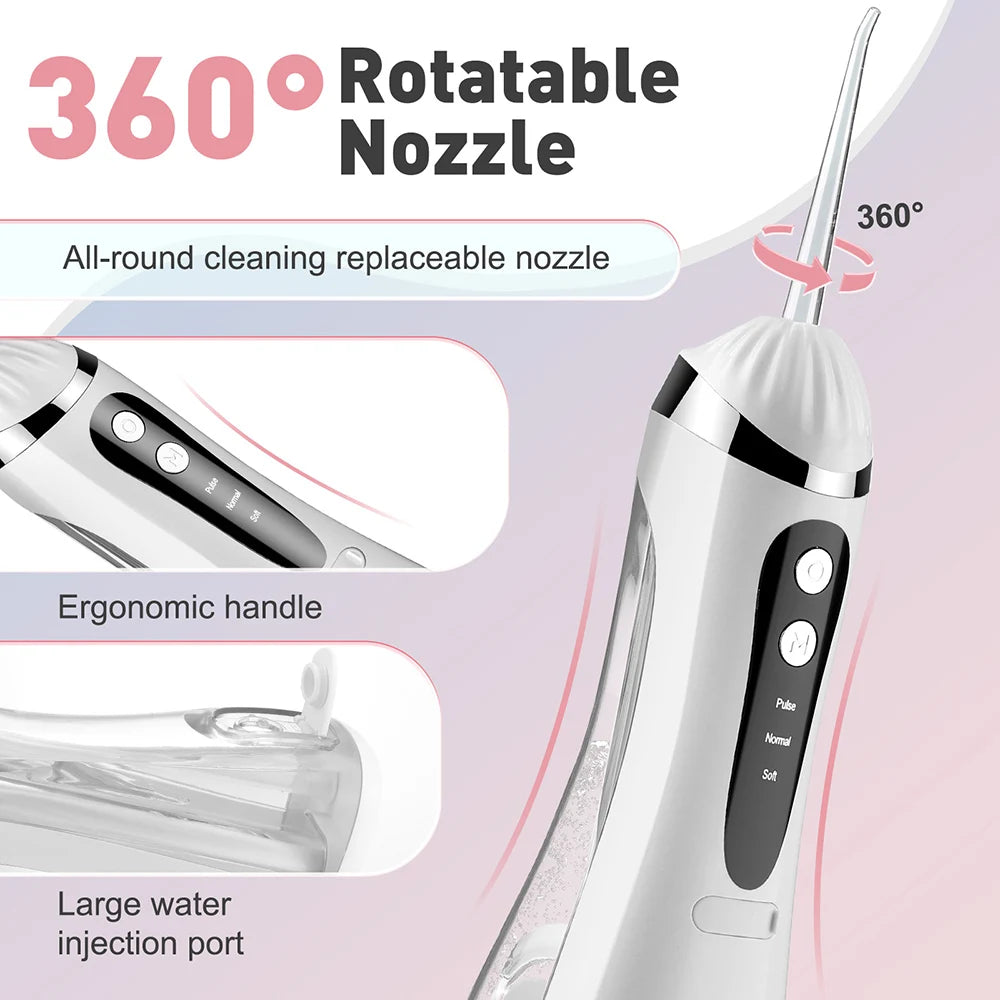 Portable Oral Irrigator Rechargeable Dental Water Flosser - 5