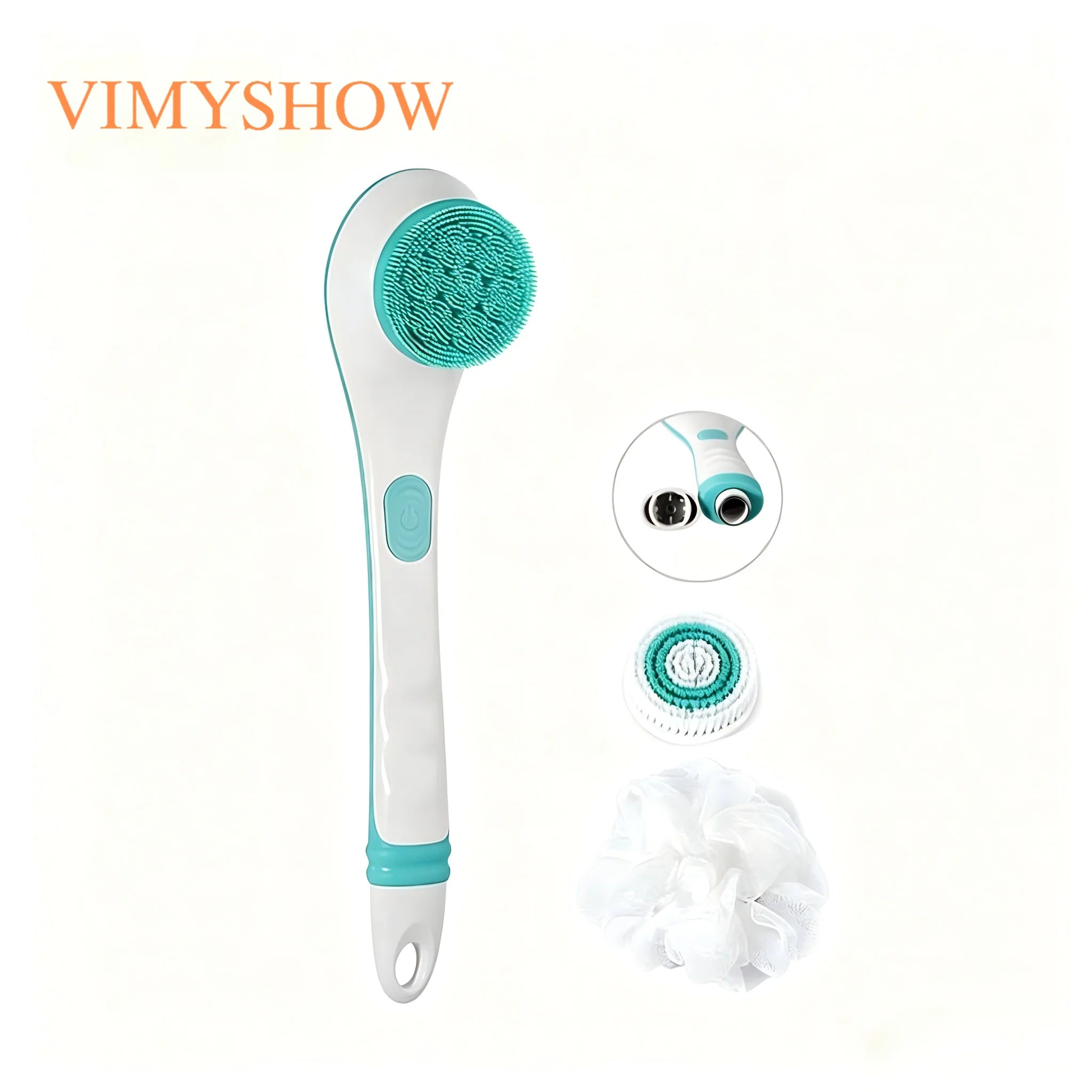 3 in 1 Waterproof Long Handle Body Brush Exfoliating Back Scrubber - 7