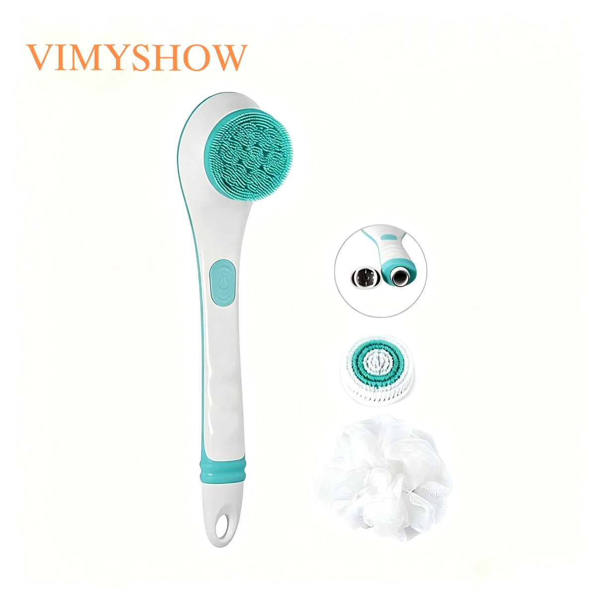 3 in 1 Waterproof Long Handle Body Brush Exfoliating Back Scrubber