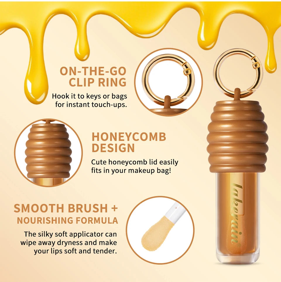 Honey Chocolate Lip Gloss Set Moisturizing Lip Oil Plumper