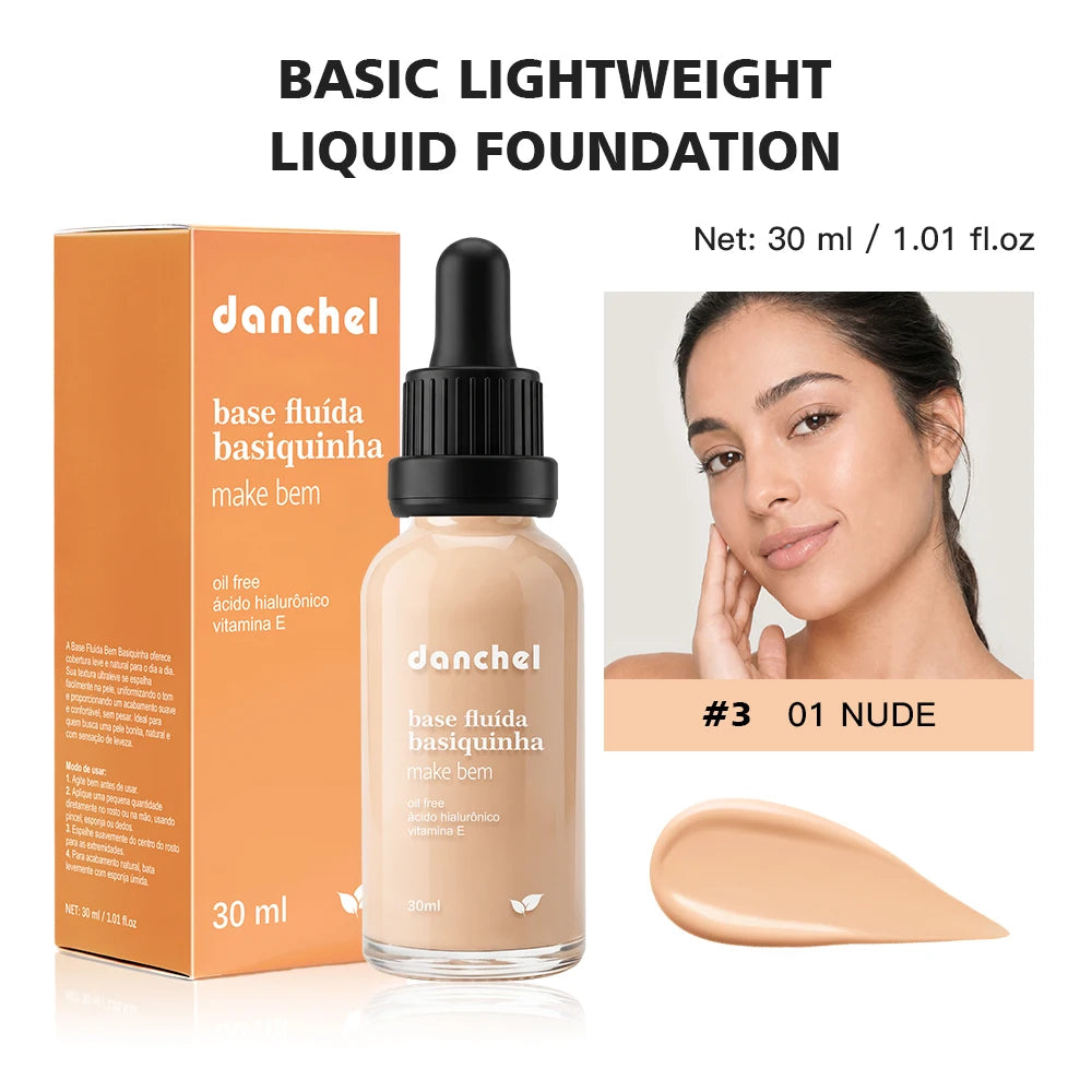 Danchel Lightweight Liquid Foundation Matte Soft Makeup