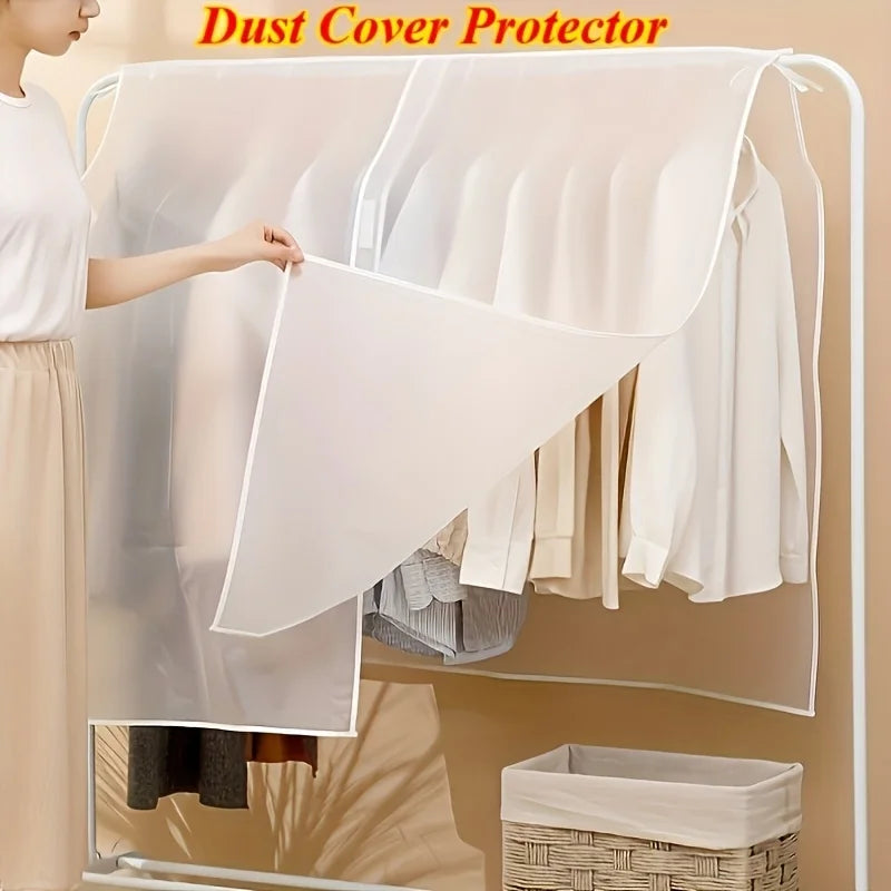 4pcs Garment Bag Set Translucent Clothes Dust Cover Hanging Organizer