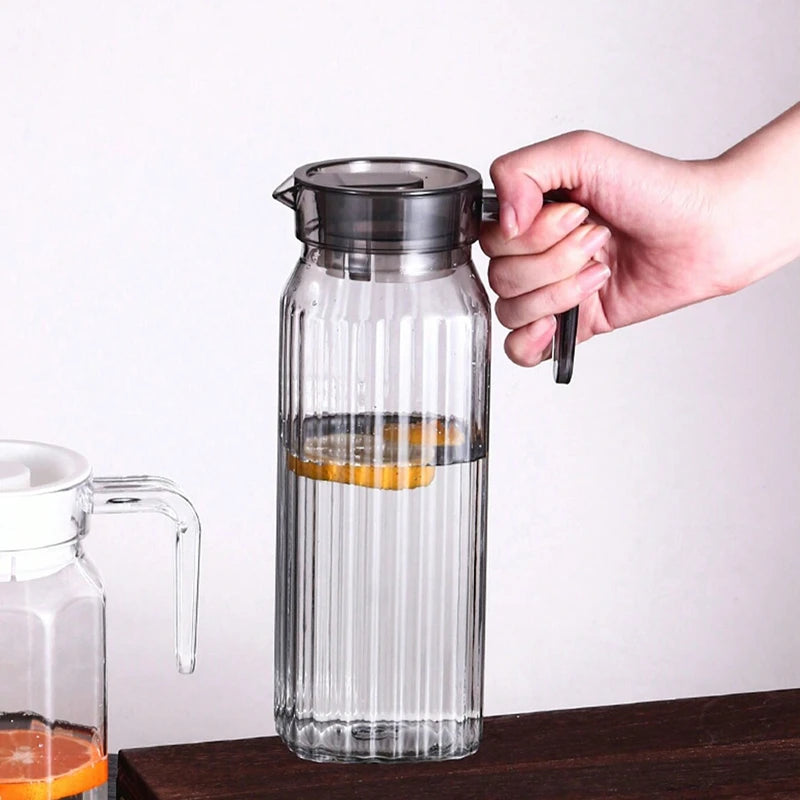 1.1L Transparent Plastic Water Jug Fridge Juice Pitcher Drink Dispenser - 7