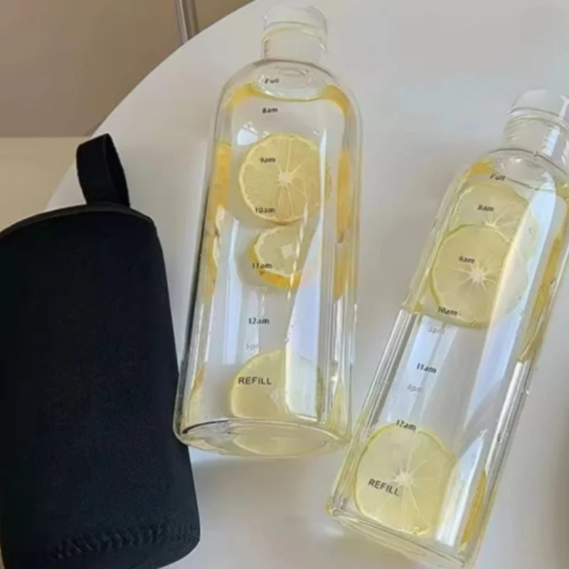 Large Capacity Transparent Water Bottle Portable Sports Travel Cup - 4