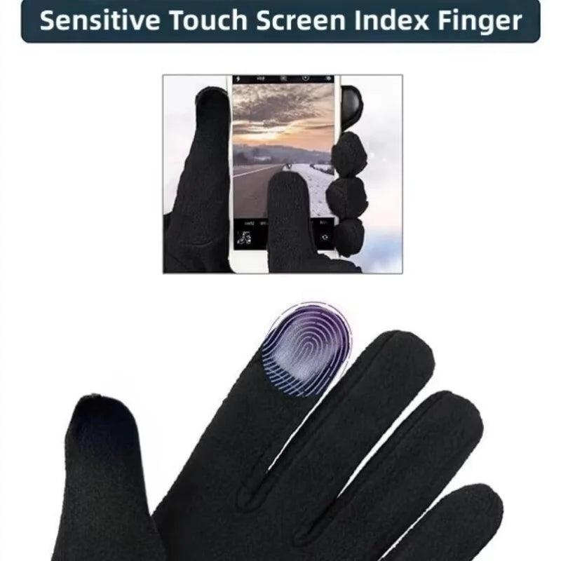 Thermal Winter Gloves Touch Screen Windproof Fleece Running Cycling Gear - 5