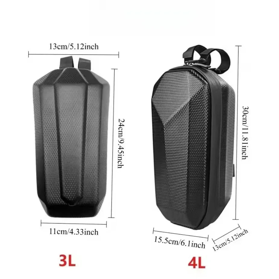 Waterproof Electric Scooter Bag Hard Shell Handlebar Storage Pouch 3L 4L