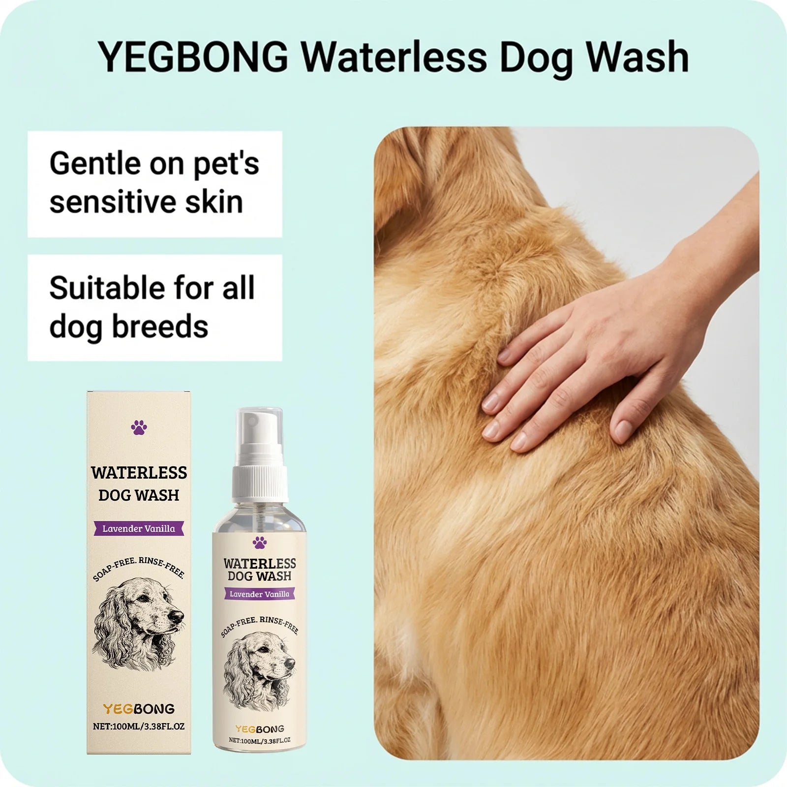 Waterless Dog Shampoo Spray Foaming Dry Bath Pet Cleaning - 13