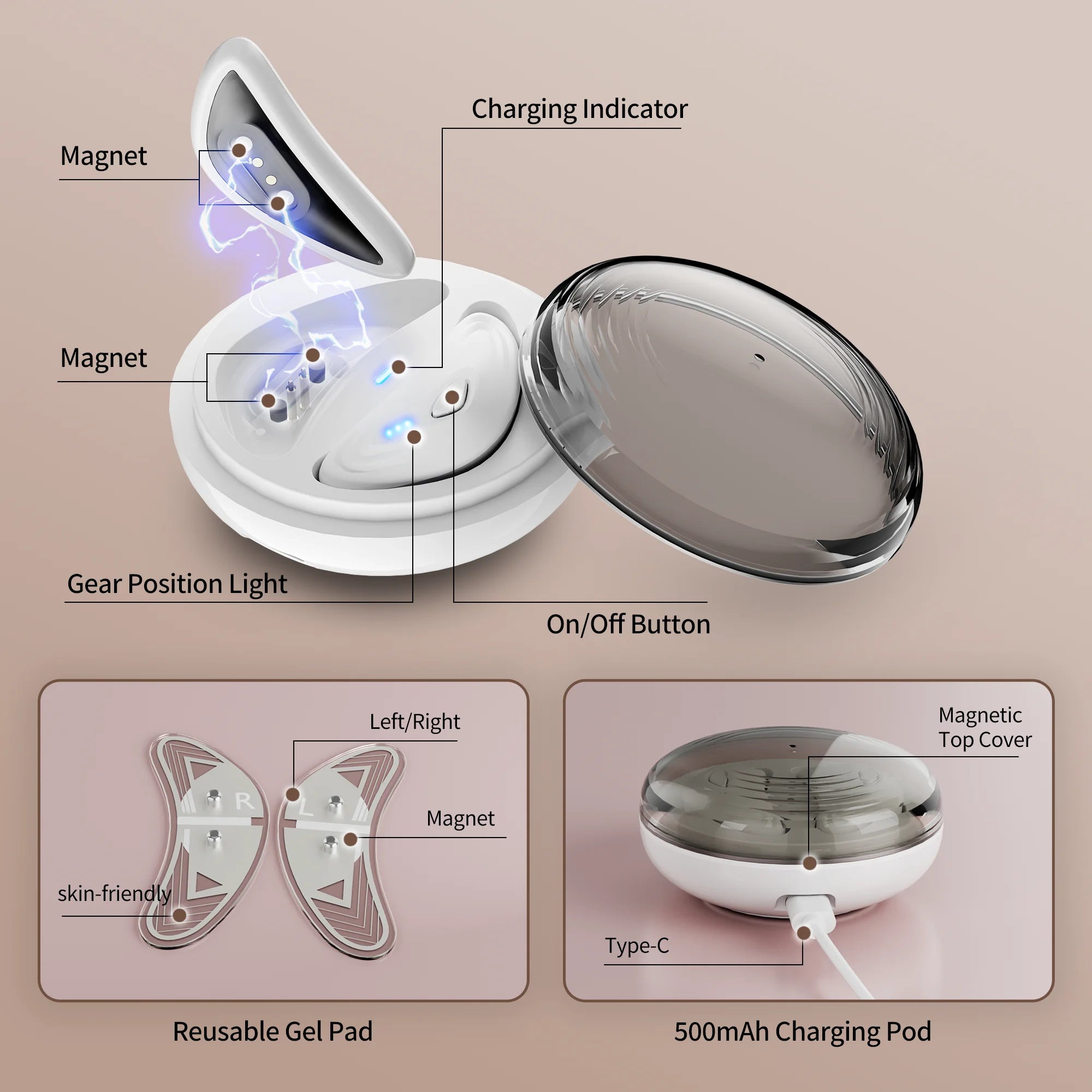 Red Light Microcurrent Under Eye Massager Dark Circles Device - 11