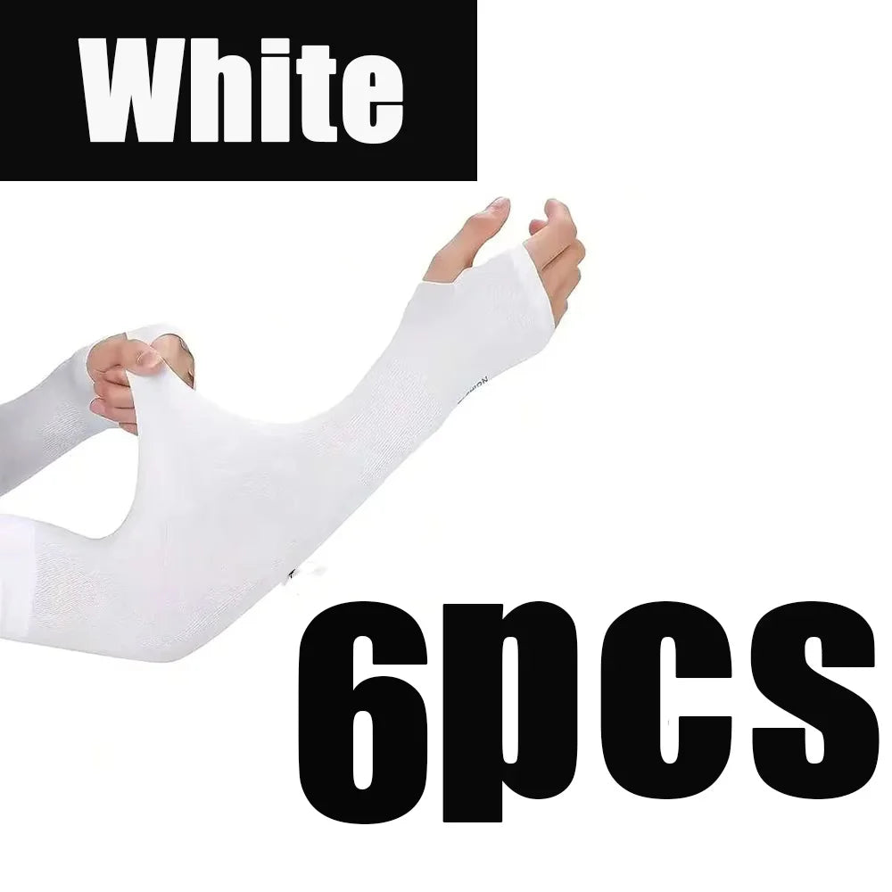 UV Protection Arm Sleeves Cooling Sunblock Covers for Sports Cycling
