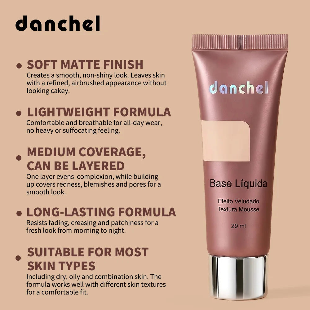Liquid Foundation Long Lasting Velvet Matte Face Makeup Base - 3