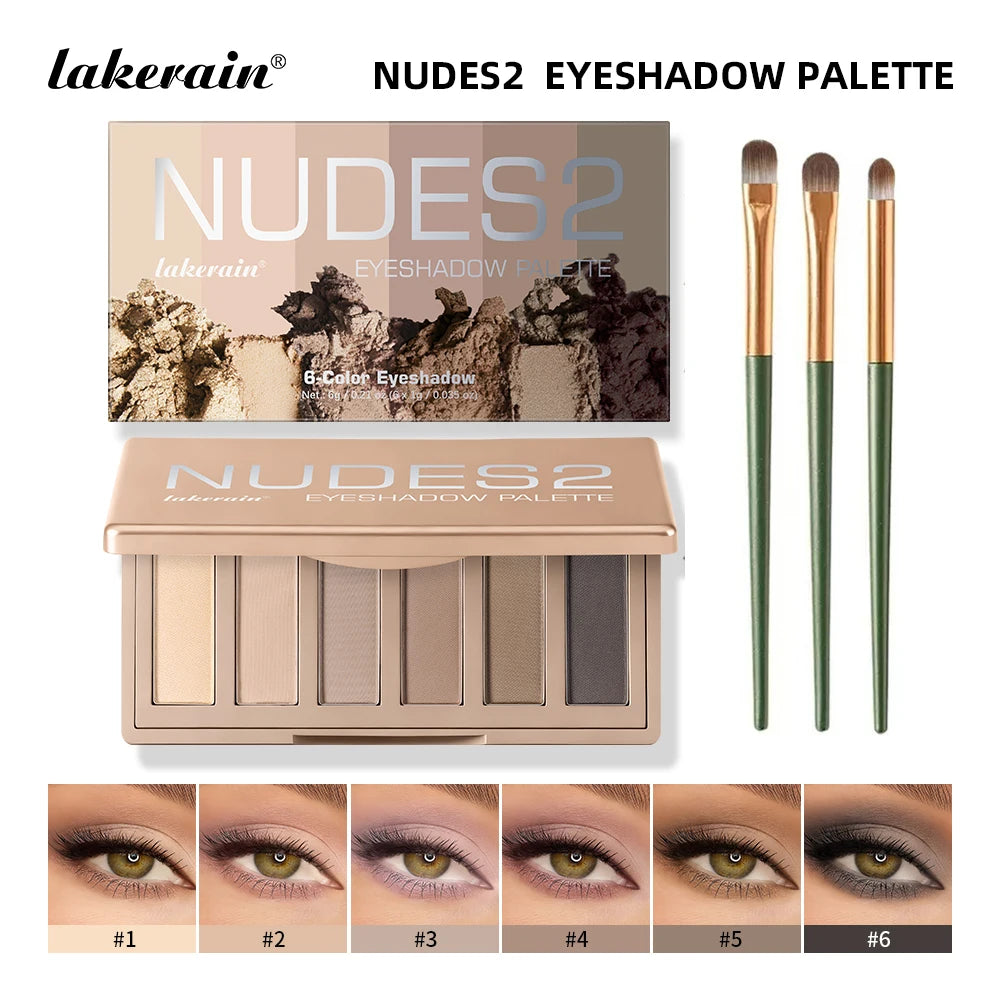 Eyeshadow Palette And Brush Set Natural Matte Nude Makeup Powder